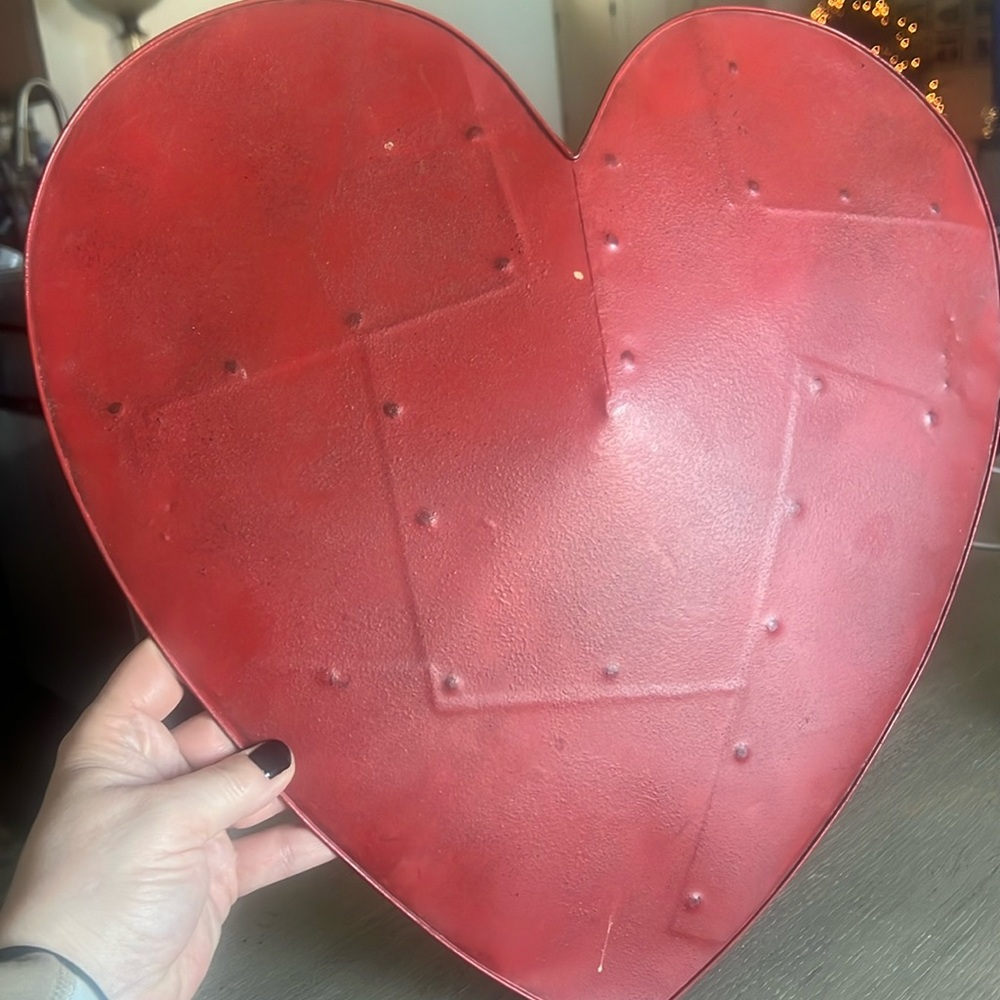 Metal red heart